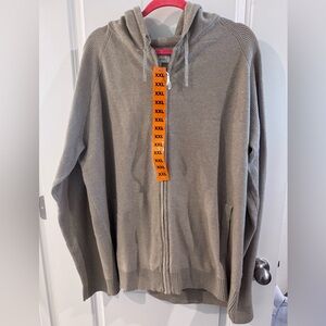 NWT Men's Tan Zip-Up Sweater